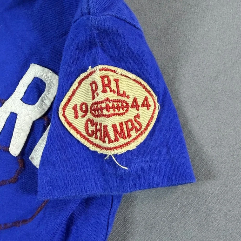 Polo Ralph Lauren Boys Royal Blue Graphic Football T-Shirt Size 3/3T